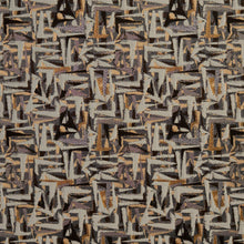 Load image into Gallery viewer, Essentials Black Gray Mauve Beige Upholstery Fabric / Curry Abstract