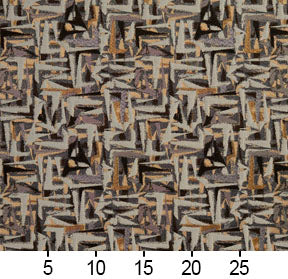 Essentials Black Gray Mauve Beige Upholstery Fabric / Curry Abstract