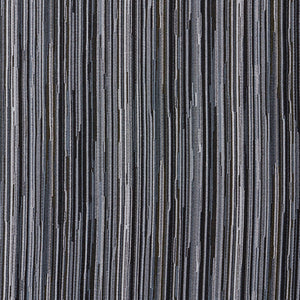 Essentials Black Gray Navy Stripe Upholstery Fabric / Platinum