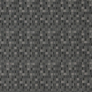 Essentials Black Gray Silver Mosaic Upholstery Fabric / Pepper