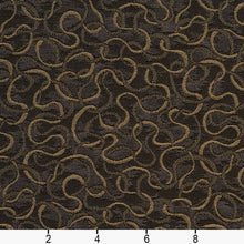 Load image into Gallery viewer, Essentials Heavy Duty Black Gray Tan Squiggly Upholstery Fabric / Metal