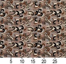 Load image into Gallery viewer, Essentials Black Mauve Brown Gray Ivory Paisley Upholstery Fabric / Bronze Flutte