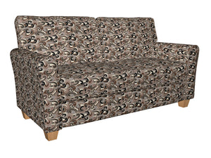 Essentials Black Mauve Brown Gray Ivory Paisley Upholstery Fabric / Bronze Flutte