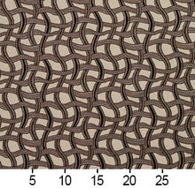 Load image into Gallery viewer, Essentials Black Mauve Brown Tan Gray Wavy Trellis Upholstery Fabric / Bronze Maze