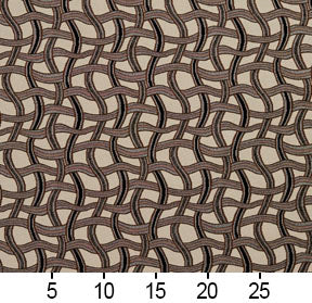 Essentials Black Mauve Brown Tan Gray Wavy Trellis Upholstery Fabric / Bronze Maze