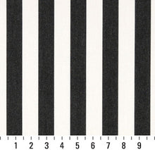 Load image into Gallery viewer, Essentials Outdoor Black White Midnight Canopy Stripe Upholstery Fabric