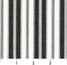 Load image into Gallery viewer, Essentials Outdoor Black White Midnight Classic Stripe Upholstery Fabric