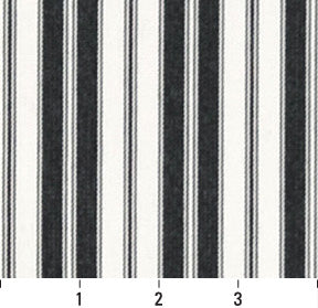 Essentials Outdoor Black White Midnight Classic Stripe Upholstery Fabric