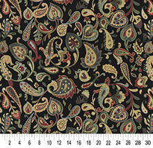 Load image into Gallery viewer, Essentials Cityscapes Black Navy Red Lime Yellow Floral Paisley Upholstery Drapery Fabric