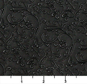 Essentials Heavy Duty Floral Upholstery Vinyl Black / Noir