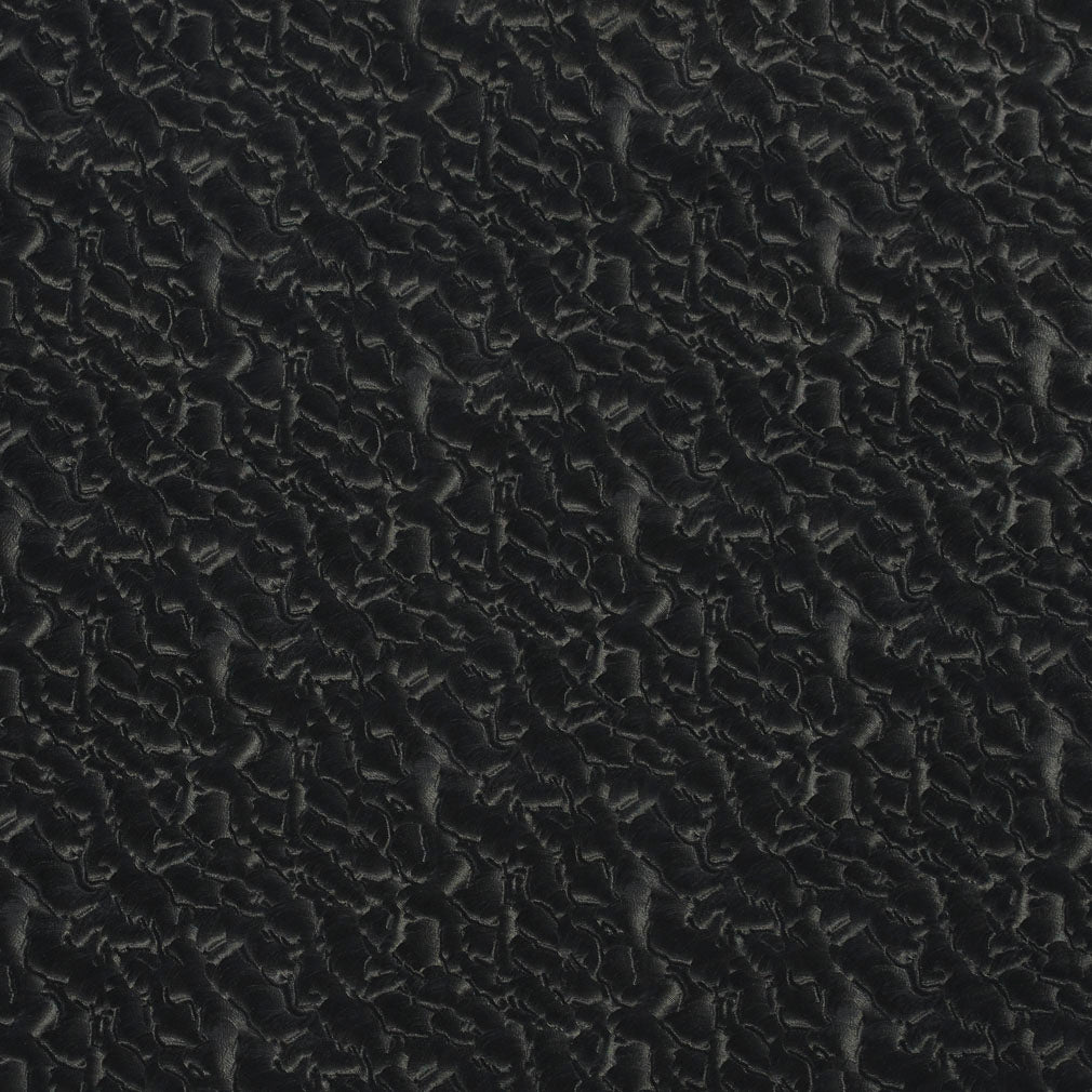 Essentials Heavy Duty Black Textured Pattern Upholstery Vinyl / Onyx