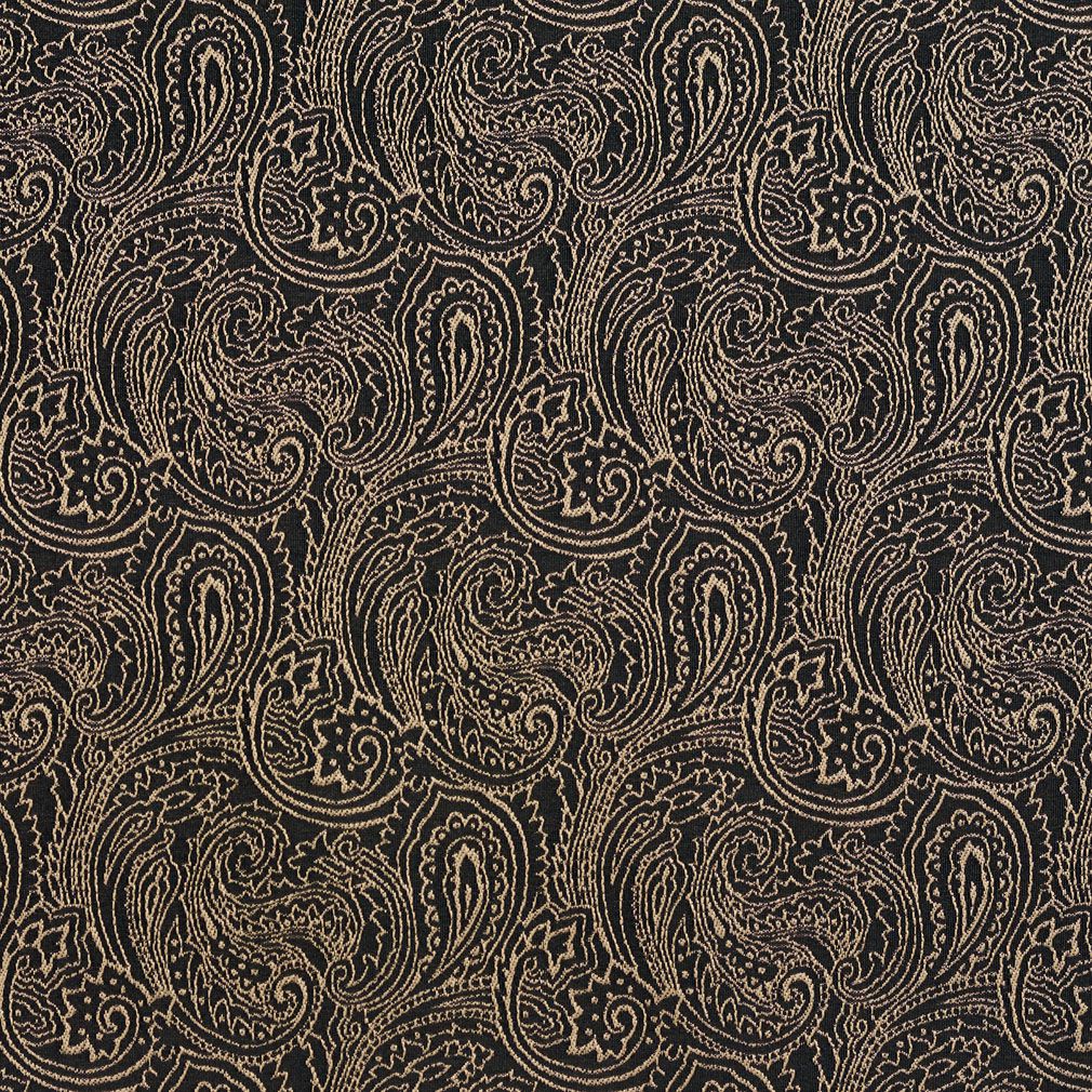Essentials Heavy Duty Upholstery Fabric Black / Onyx Paisley
