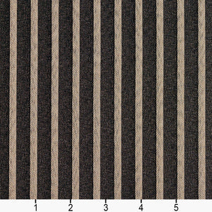 Essentials Heavy Duty Upholstery Fabric Black / Onyx Stripe