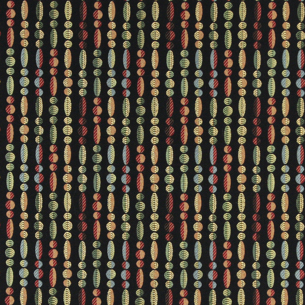 Essentials Cityscapes Black Red Green Blue Yellow Geometric Upholstery Drapery Fabric