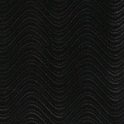 Essentials Velvet Upholstery Serpentine Stripes Fabric / Black Swirl