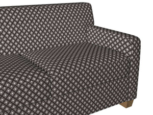 Essentials Chenille Black White Geometric Diamond Upholstery Fabric