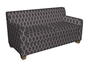 Essentials Chenille Black White Geometric Trellis Upholstery Fabric