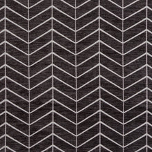 Load image into Gallery viewer, Essentials Chenille Black White Geometric Zig Zag Chevron Upholstery Fabric