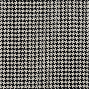 Essentials Black White Upholstery Fabric / Onyx Houndstooth