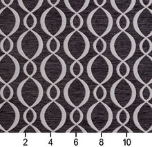 Load image into Gallery viewer, Essentials Chenille Black White Oval Trellis Upholstery Fabric