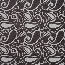 Load image into Gallery viewer, Essentials Chenille Black White Paisley Upholstery Fabric
