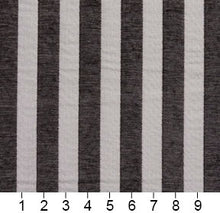 Load image into Gallery viewer, Essentials Chenille Black White Stripe Upholstery Fabric
