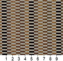 Load image into Gallery viewer, Essentials Black Yellow Gray Geometric Upholstery Fabric / Curry Shift