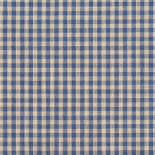 Load image into Gallery viewer, Essentials Blue Beige Checkered Upholstery Drapery Fabric / Wedgewood Gingham