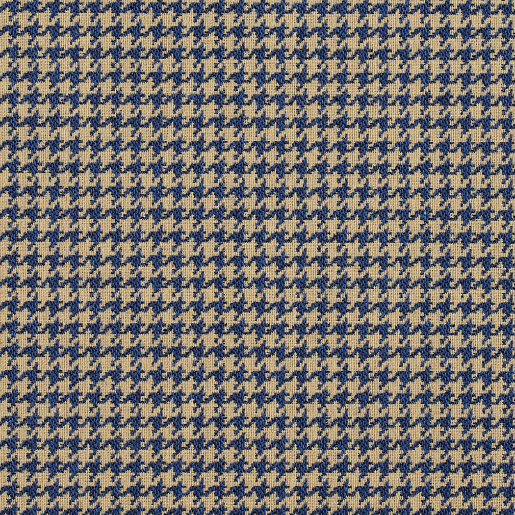 Essentials Blue Beige Upholstery Fabric / Patriot Houndstooth