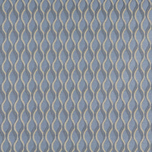 Load image into Gallery viewer, Essentials Mid Century Modern Geometric Upholstery Drapery Fabric Blue Beige Trellis / Agean
