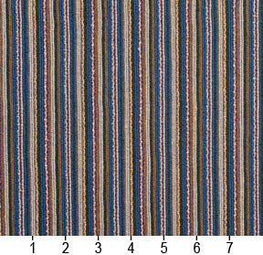 Essentials Blue Brown Stripe Rustic Upholstery Fabric