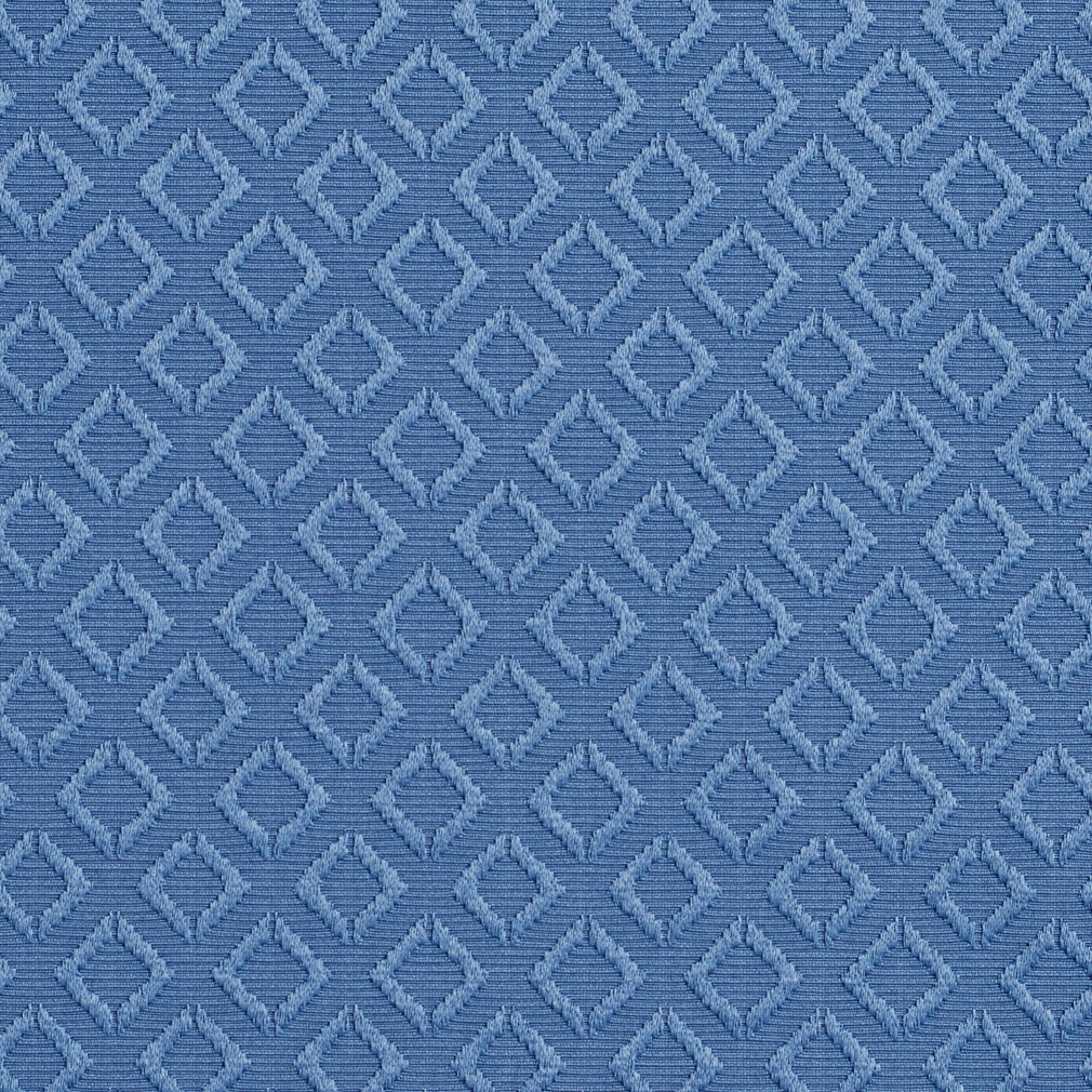 Essentials Blue Geometric Diamond Pattern Upholstery Fabric