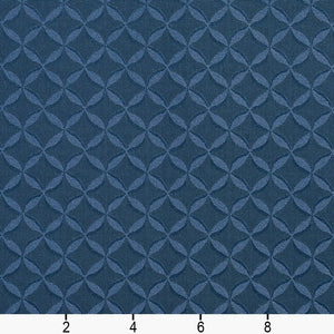 Essentials Heavy Duty Blue Geometric Medallion Upholstery Fabric / Atlantic