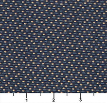 Load image into Gallery viewer, Essentials Mid Century Modern Geometric Blue Gold Dot Upholstery Fabric / Navy