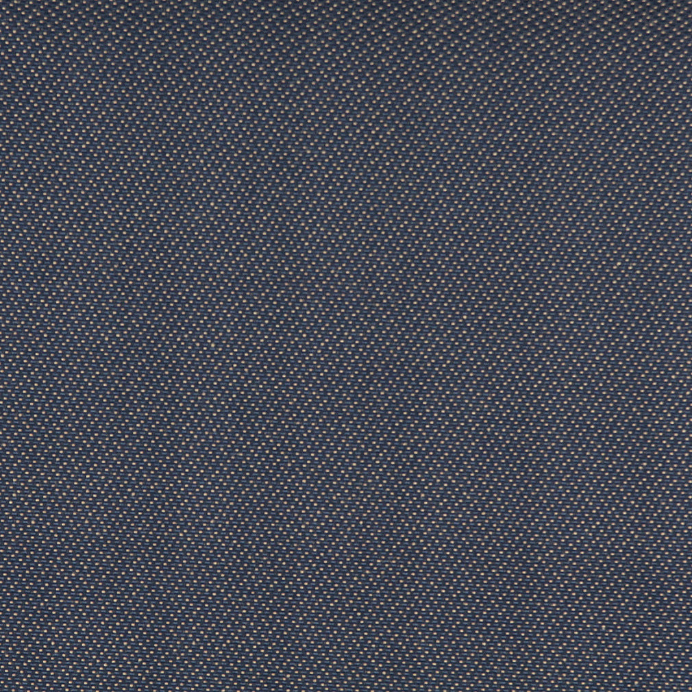 Essentials Mid Century Modern Geometric Blue Gold Dot Upholstery Fabric / Navy