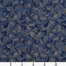 Load image into Gallery viewer, Essentials Heavy Duty Blue Gray Floral Petal Upholstery Fabric / Pacific