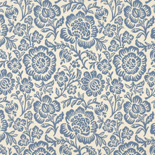Load image into Gallery viewer, Essentials Floral Drapery Upholstery Fabric Blue Ivory / Wedgewood Floral