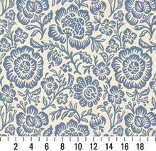 Load image into Gallery viewer, Essentials Floral Drapery Upholstery Fabric Blue Ivory / Wedgewood Floral