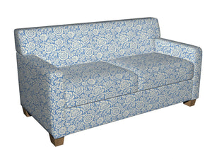 Essentials Floral Drapery Upholstery Fabric Blue Ivory / Wedgewood Floral