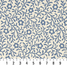 Load image into Gallery viewer, Essentials Floral Drapery Upholstery Fabric Blue Ivory / Wedgewood Trellis