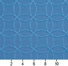 Essentials Blue Medallion Geometric Damask Upholstery Fabric