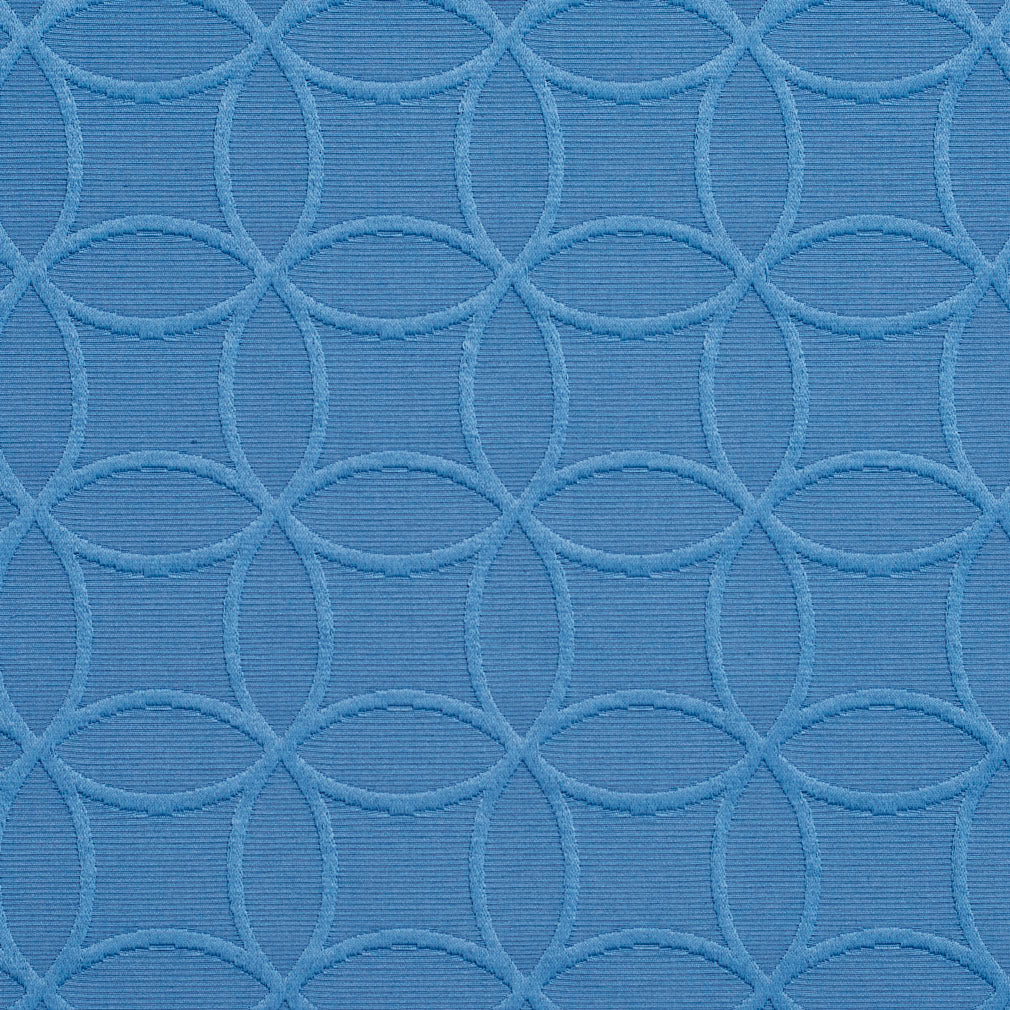 Essentials Blue Medallion Geometric Damask Upholstery Fabric