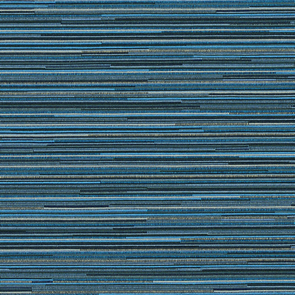 Essentials Heavy Duty Scotchgard Blue Navy Aqua Stripe Upholstery Fabric / Atlantic