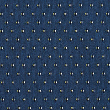 Load image into Gallery viewer, Essentials Blue Navy Lime White Upholstery Fabric / Laguna Dot