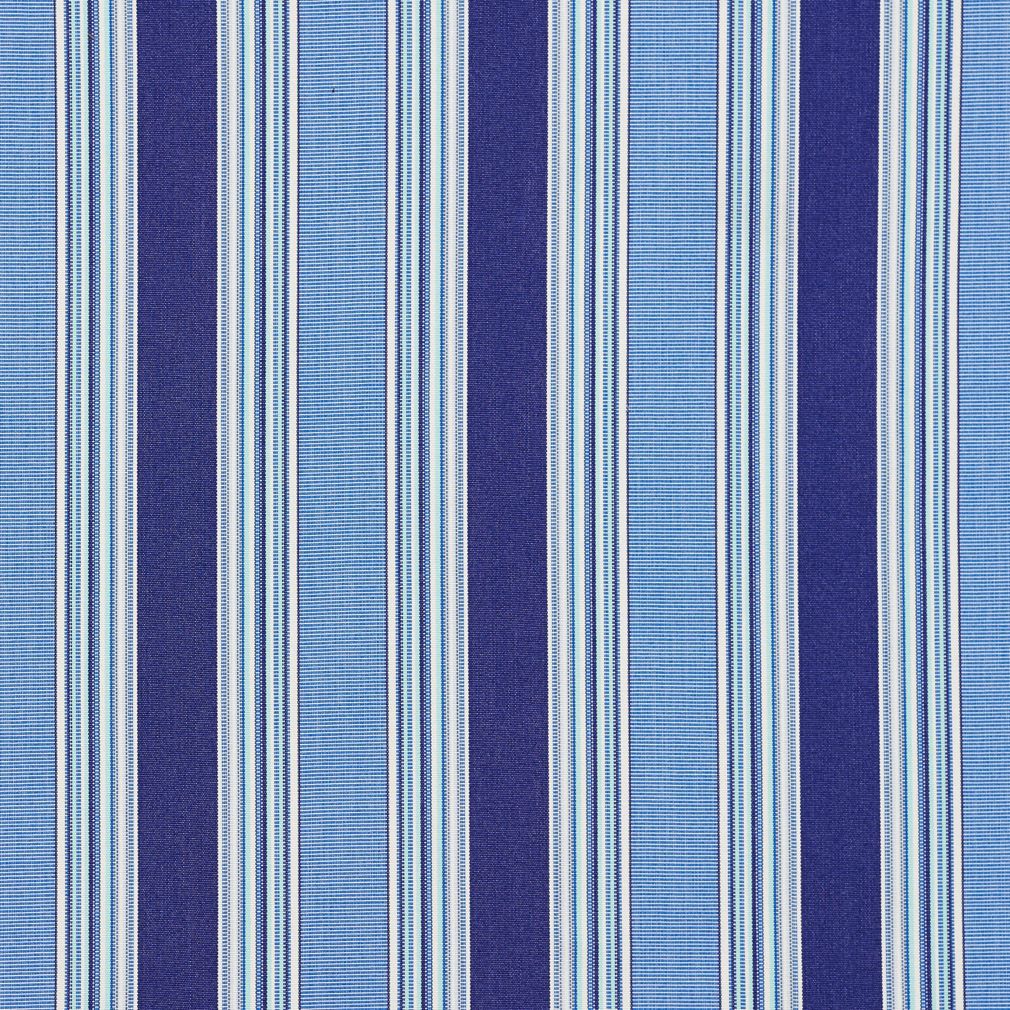 Essentials Outdoor Blue Ocean Stripe Upholstery Fabric