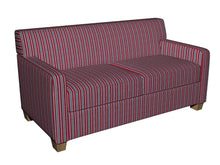 Load image into Gallery viewer, Essentials Blue Red Beige Lime Upholstery Fabric / Patriot Stripe