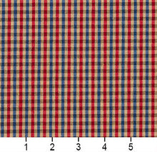 Load image into Gallery viewer, Essentials Blue Red Beige Plaid Upholstery Fabric / Patriot Check