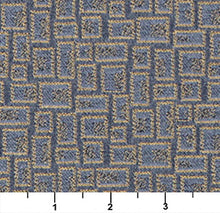 Load image into Gallery viewer, Essentials Mid Century Modern Geometric Blue Upholstery Fabric / Sky