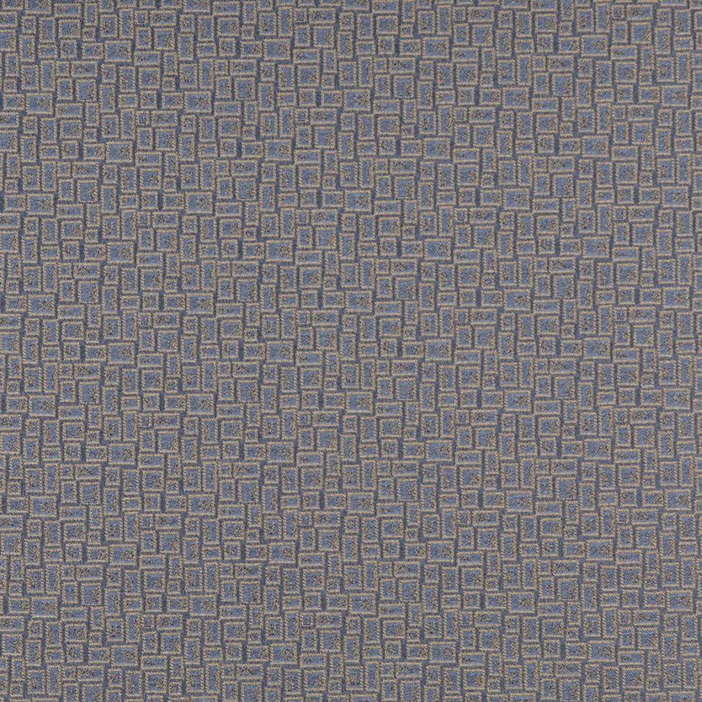 Essentials Mid Century Modern Geometric Blue Upholstery Fabric / Sky