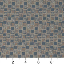 Load image into Gallery viewer, Essentials Stain Repellent Upholstery Fabric Blue / Squares Sapphire